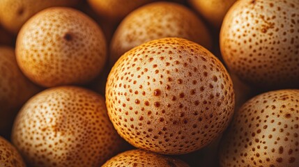 Poster - Unique Textured Brown and White Spherical Objects