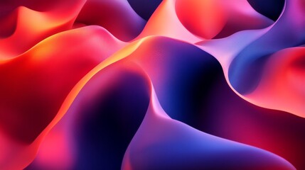 Poster - Colorful Abstract Waves in Fluid Motion