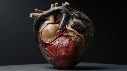 Poster - Artistic Representation of a Heart Sculpture