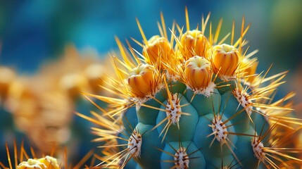 Poster - Close-Up of a Prickly Pear Cactus in Bloom