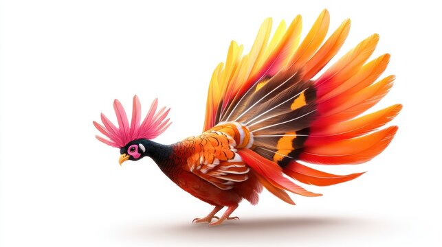 A Thanksgiving turkey clipart with vibrant feathers, perfect for holiday greeting cards and invitations.