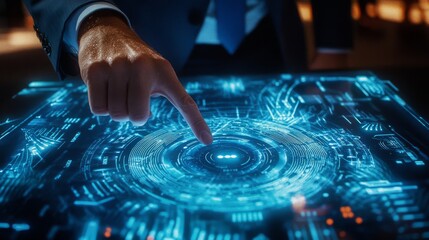 Poster - A cuttingedge futuristic office environment that showcases the latest technological advancements in design and engineering, emphasizing clean energy solutions and fostering a culture of innovation