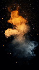 Poster - Abstract smoke and glitter art, perfect for a fantasy or mystical theme.