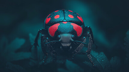 red and black, tiny creature, micro wildlife, insect macro shots