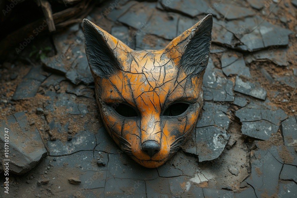 Fox Mask Types Photo Stock close-up photo of a fox mask lying on the ground. quadrober ...
