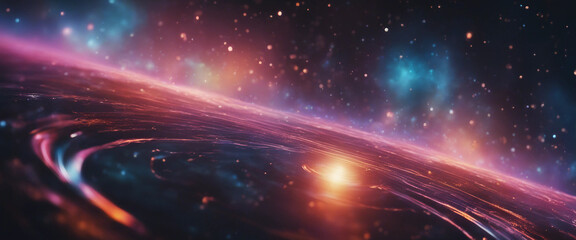 A black hole in space a colorful fantastic illustration of stars in space 3d artwork