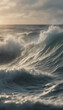 © FrameFinesse - An impressive shot of the ocean waves rendered in 3D vertical