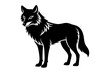 © kANTASWAR - Gray Wolf silhouette vector illustration