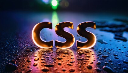 Poster - CSS Programming Language Logo with Design Effects