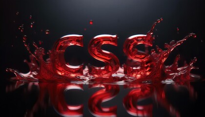 Poster - Dynamic CSS Typography with Red Liquid Splash