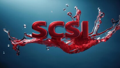 Poster - SCSI Water Splash Effect Logo Design