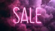 © drdigitaldesign - Glowing Hot Pink 'SALE' Neon Sign in a Luxurious Setting