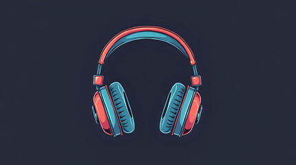 Black headphones isolated on simple background, perfect for music listening