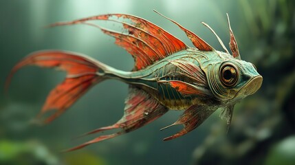 Canvas Print - Surreal Fish: A Digital Art Masterpiece