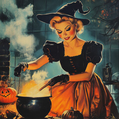 Wall Mural - Antique_Halloween_graphic