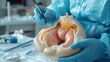 © Abdul - Anatomy of human bladder detailed view of walls and lining urologist with imaging tools hospital setting with bladder models