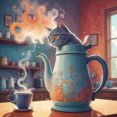 teapot and cup