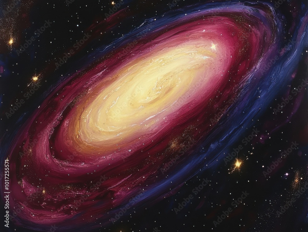 Captivating Spiral Galaxy in Deep Space with Vibrant Colors ...