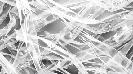 Poster - Abstract texture of crumpled transparent plastic sheets