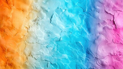 Wall Mural - Abstract colorful texture background with vibrant shades of orange, blue, and pink in a wavy pattern.