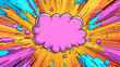 © Siasart - Colorful comic-style explosion with a blank speech bubble.