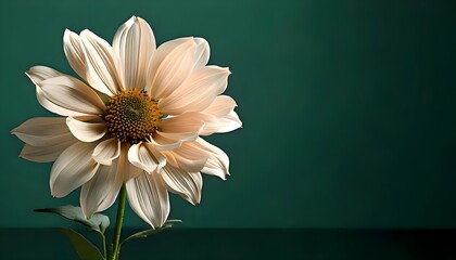 yellow gerber daisy on green background