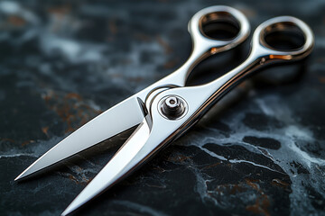 Macro photography of a pair of scissors