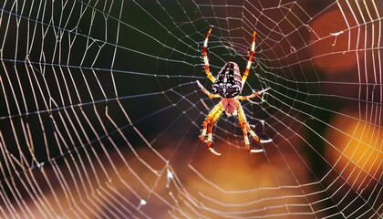 Spider in web