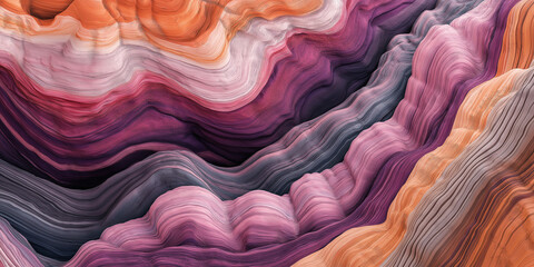 Aufkleber - Colorful abstract wavy landscape background flowing in 3d