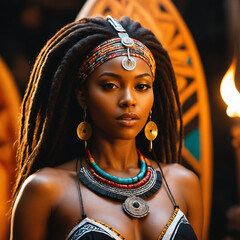 Tribal black woman 