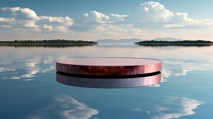 Wall Mural - a round object floating in the middle of a body of water