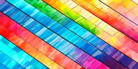 Aufkleber - A colorful background with a rainbow stripe