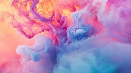 Poster - Vibrant Swirls of Colorful Smoke in Motion