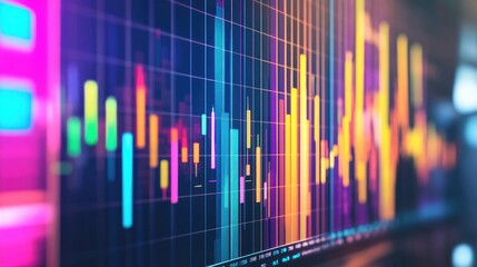 Poster - Colorful Financial Data Visualization for Stock Market Analysis