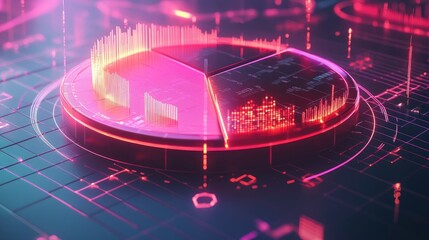 Poster - Futuristic Data Visualization with Neon Elements