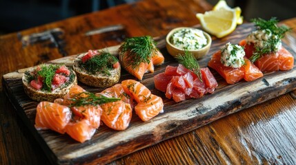 Fresh Seafood Platter with Salmon and Tuna Delights