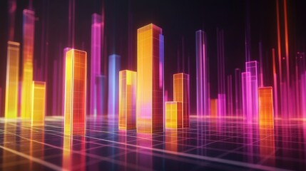 Poster - Colorful Digital Data Visualization Background