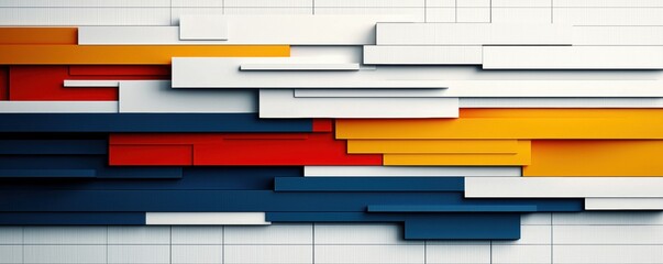 Poster - Layered 3D Geometric Abstract Background Design