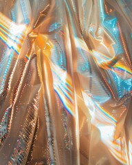 Aufkleber - Iridescent Sequin Background with Light Reflections – Shimmering Festive Backdrop