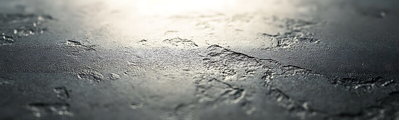 Aufkleber - A close-up of a textured surface with water droplets, reflecting light, creating an abstract and serene atmosphere.