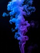 © Global Perspectives - Color mist ink water haze floating magic spell explosion blue purple glowing smoke cloud wave on dark black abstract art background Smoke Explosion Backdrop