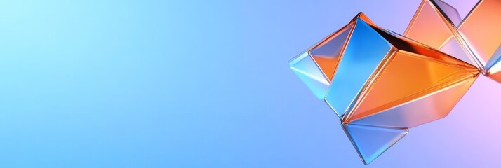 Poster - Abstract polygonal background with vibrant triangles and geometric elements, symbolizing creativity, innovation, technology, design, and futuristic concepts.