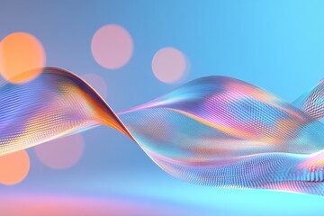 Poster - Colorful Abstract Background with Wavy Lines, symbolizing movement, energy, flow, innovation, and creativity.