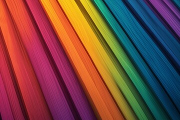 Poster - Colorful Wooden Slats Abstract Background,  representing vibrancy, optimism, unity, creativity, and growth.