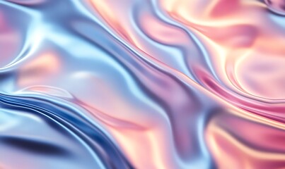 Fototapete - A smooth, flowing blend of iridescent colors, creating a mesmerizing abstract pattern with a calming effect.