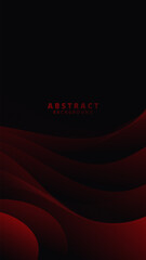 Wall Mural - Abstract Red Curved Lines Dark Background Design