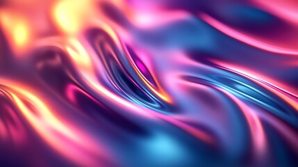 Fototapete - A vibrant, swirling abstract image showcasing waves of color in hues of pink, blue, and purple, creating a dynamic, fluid appearance.