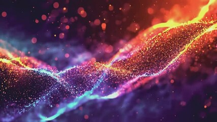 Digital Background Effect with Dynamic Particles