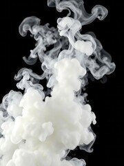 White smoke with black background Smoke Explosion Backdrop