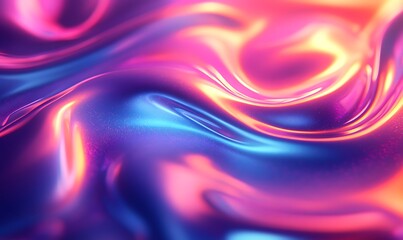 Poster - A vibrant, abstract texture featuring swirling waves of purple, pink, and blue hues, creating a dynamic and artistic visual effect.